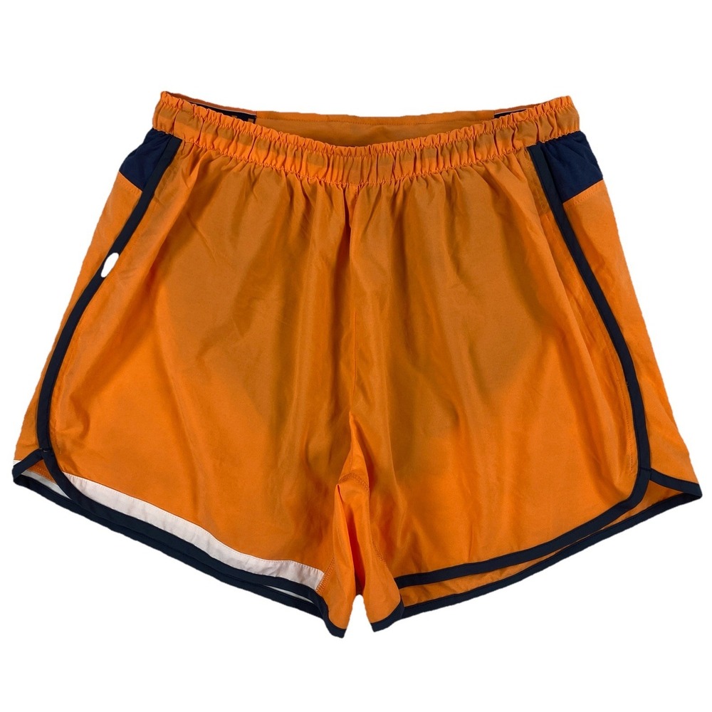 Rabbit Running Shorts Women's Large Orange Brief Lined Zipper Pocket